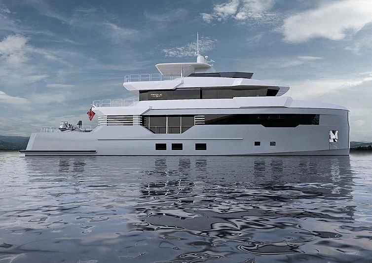 a large white boat in the water aboard REALE PACIFICO 32#1 Yacht for Sale