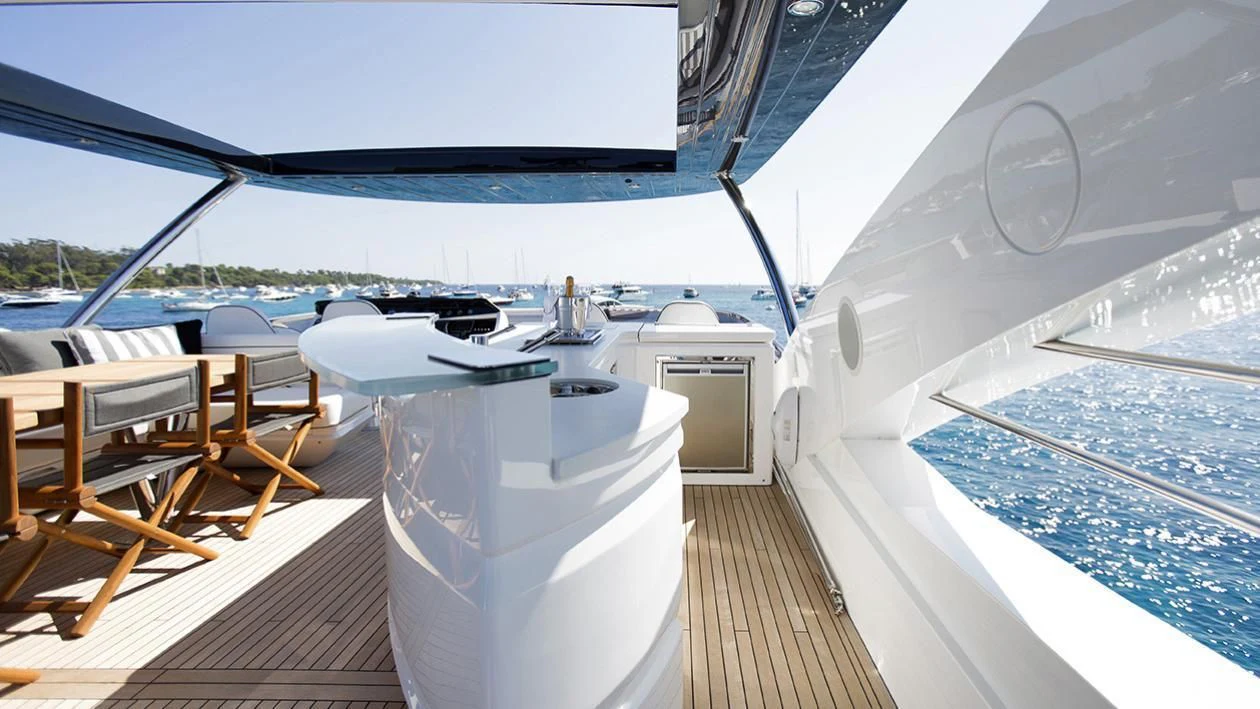a boat on a dock aboard GELATO Yacht for Sale