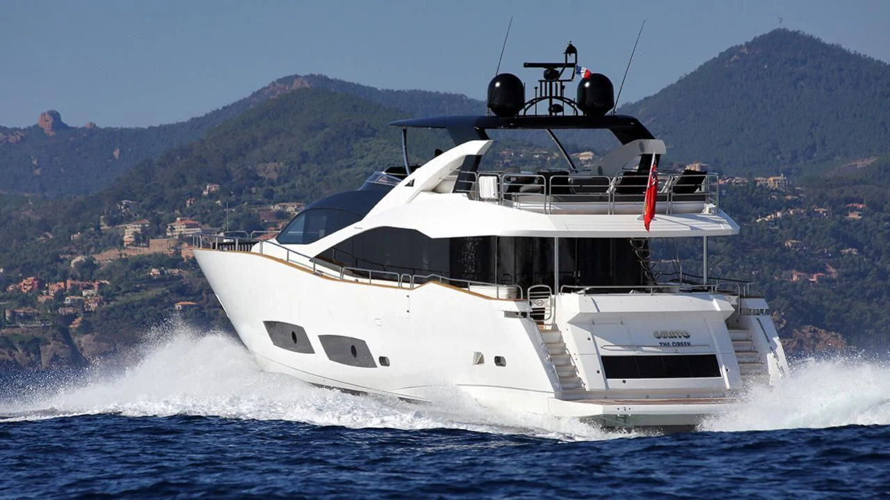 a boat on the water aboard GELATO Yacht for Sale