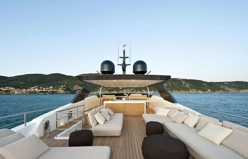 a boat on a body of water aboard ELYSIUM Yacht for Sale