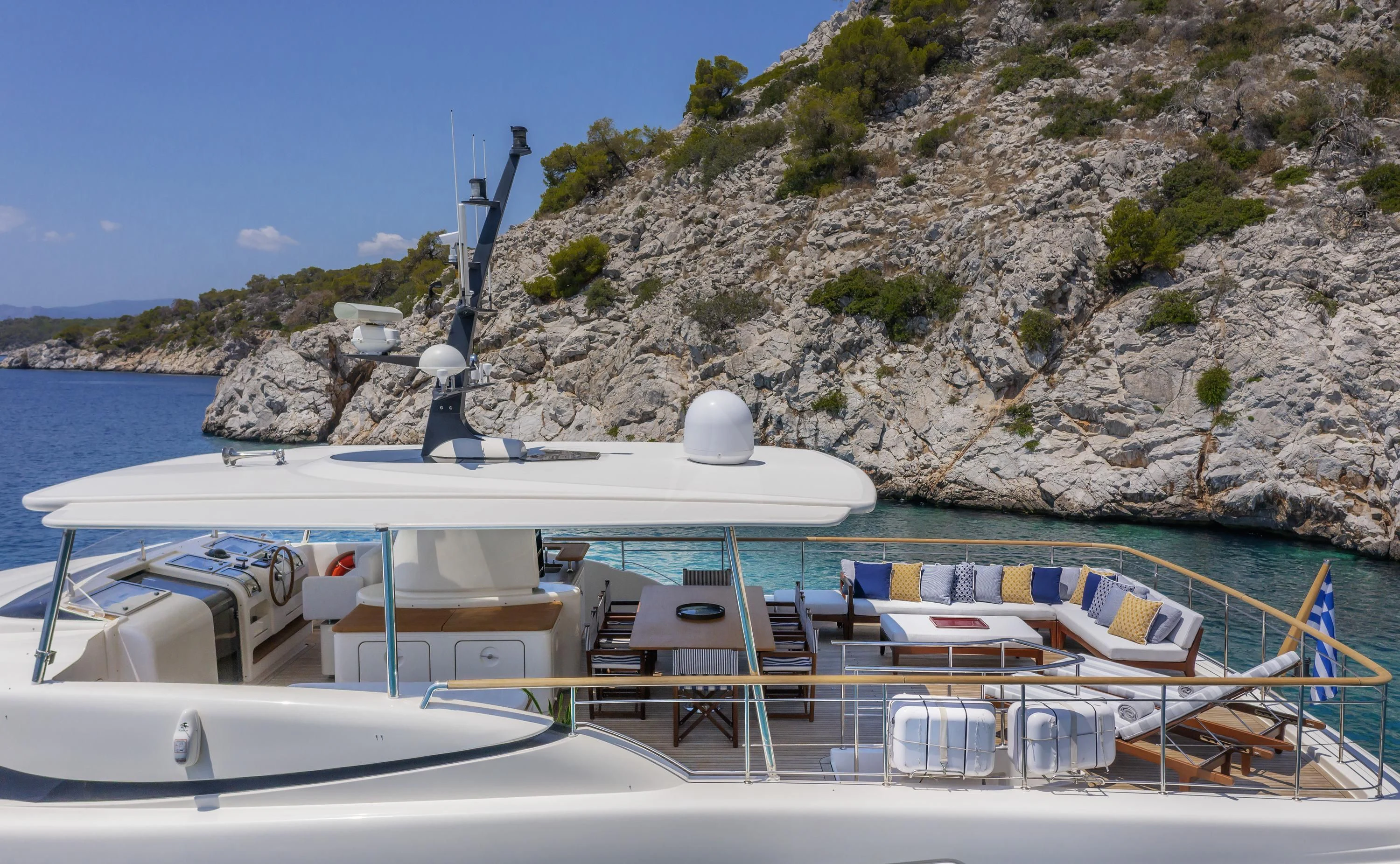 a boat on the water aboard ELYSIUM Yacht for Sale
