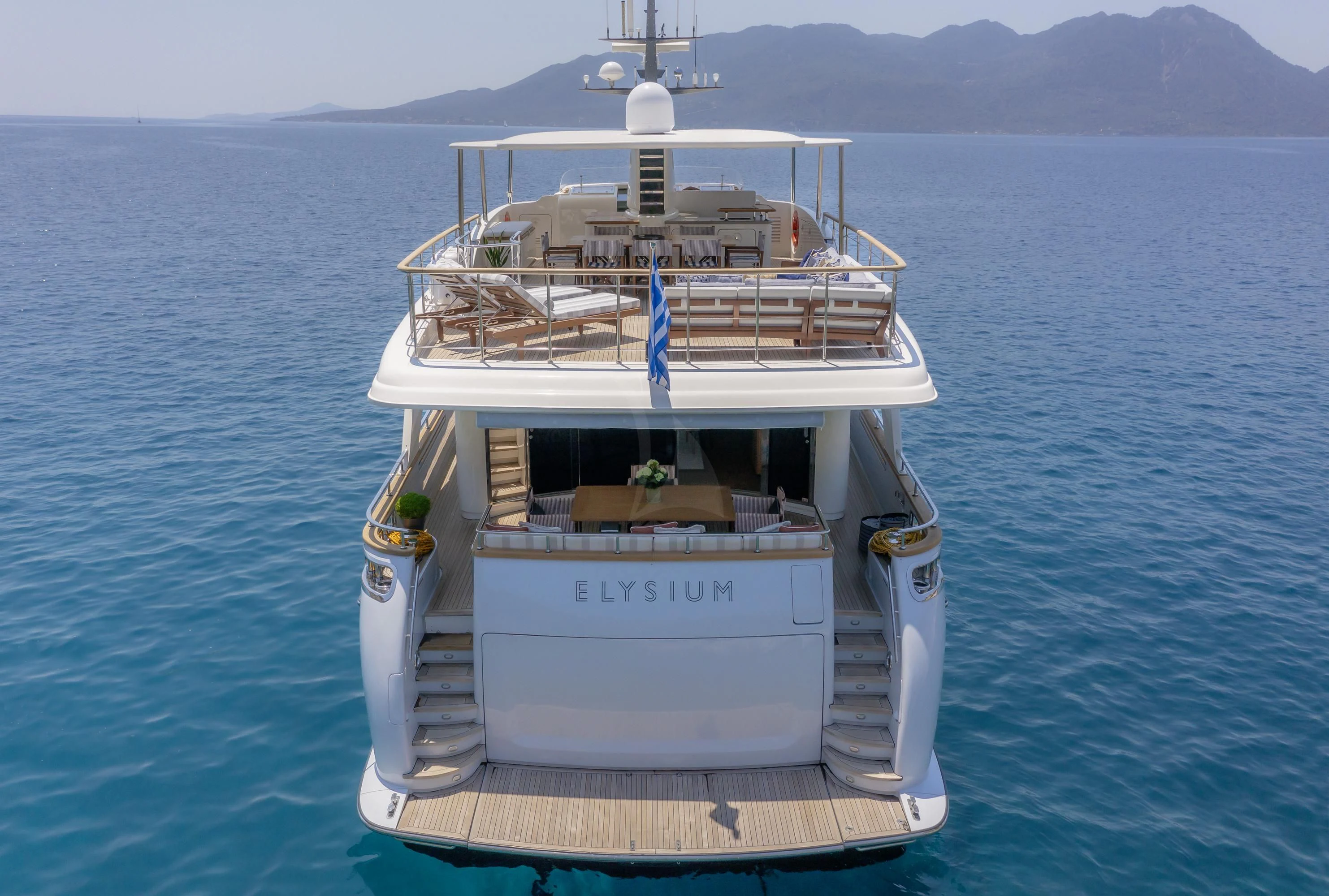 a boat on the water aboard ELYSIUM Yacht for Sale