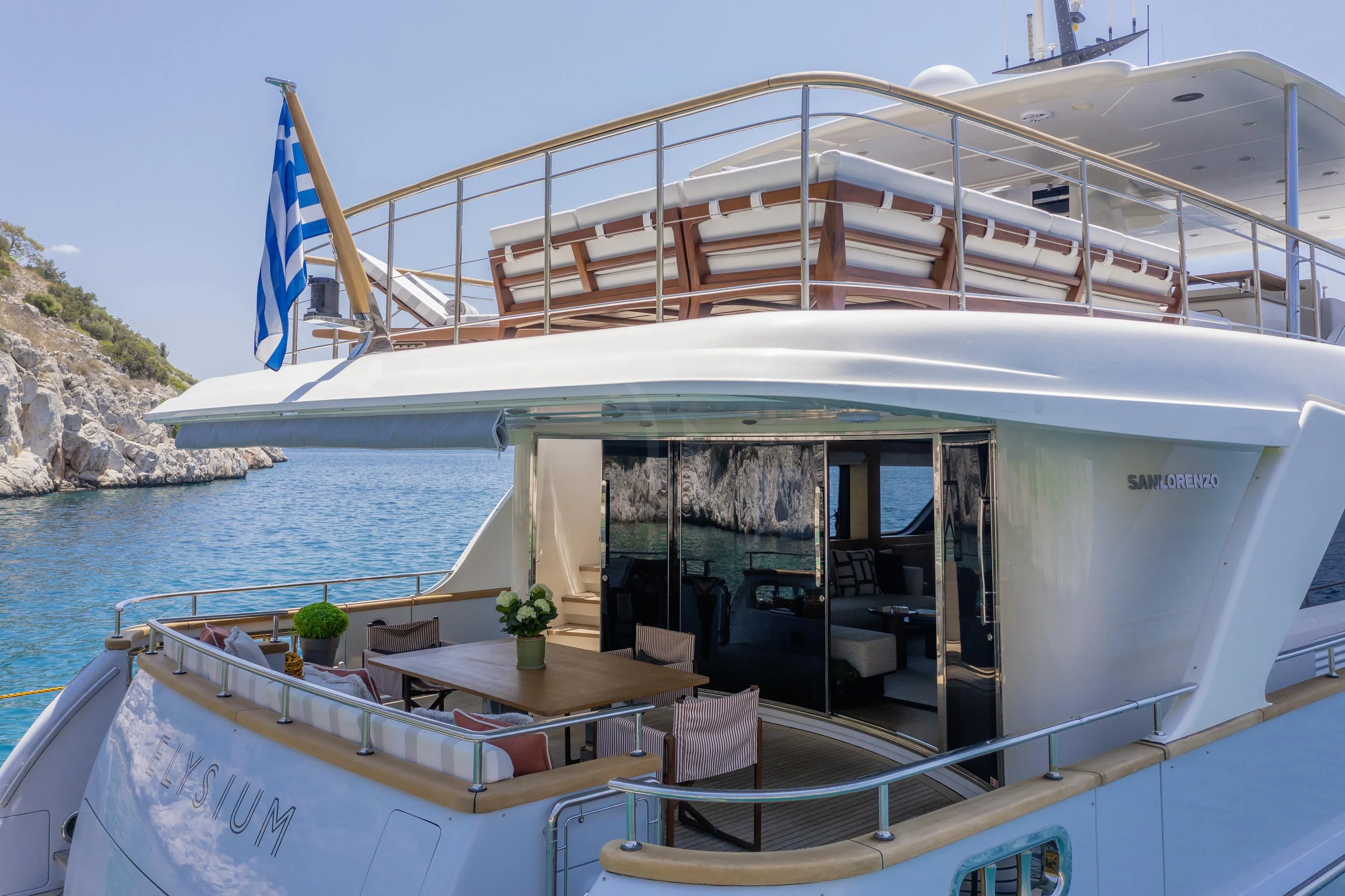 a boat on the water aboard ELYSIUM Yacht for Sale