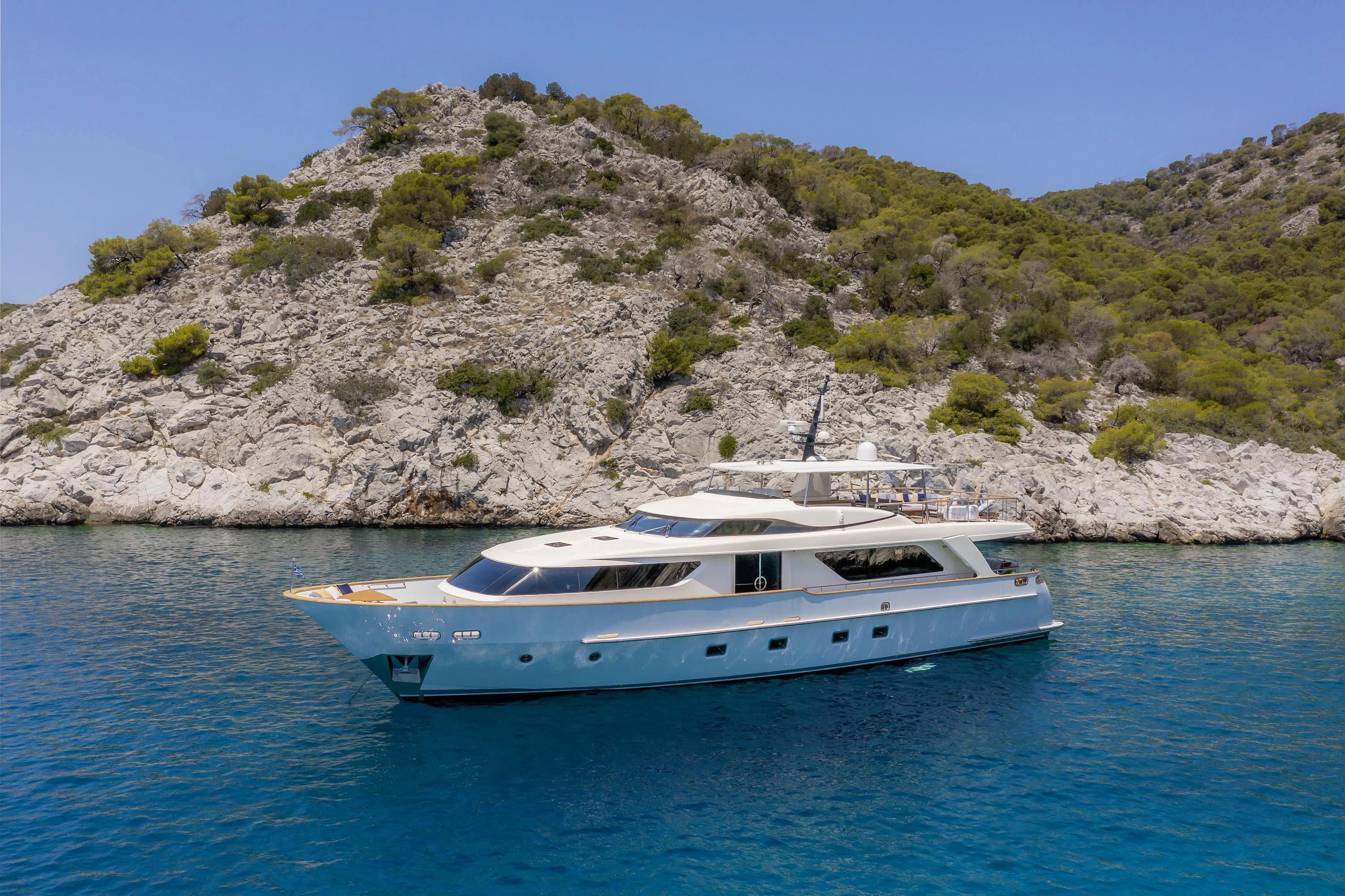 a boat on the water aboard ELYSIUM Yacht for Sale
