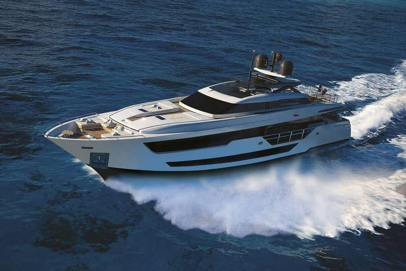 a boat on the water aboard MANHATTAN EXPRESS III Yacht for Sale