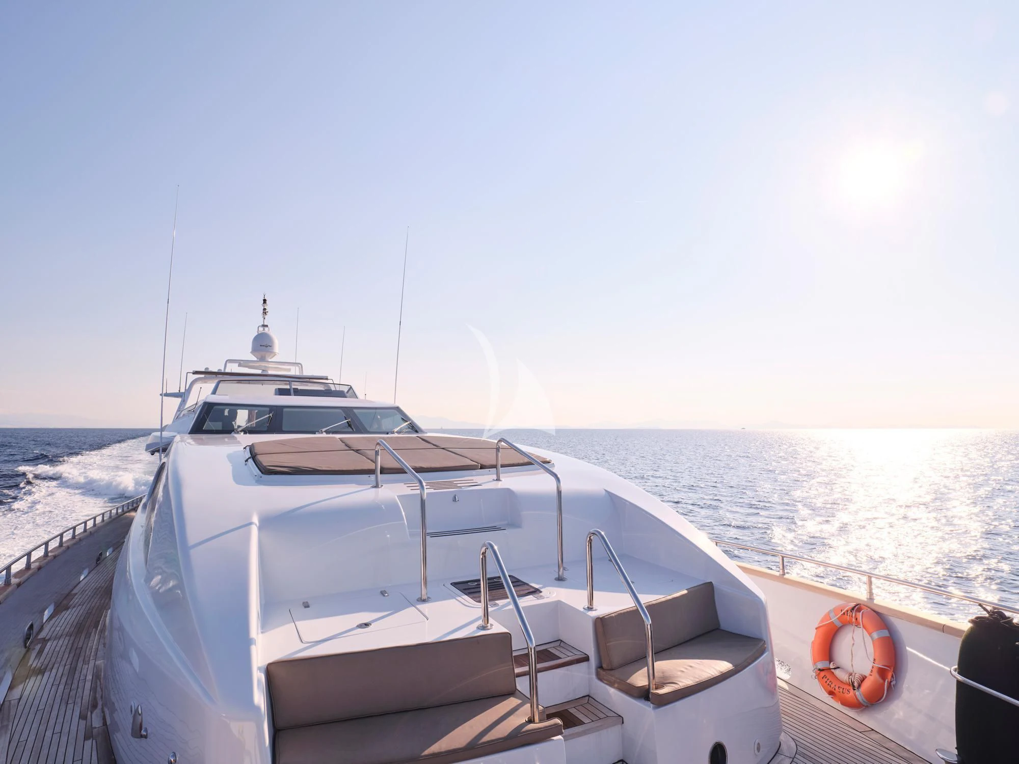 a boat on the water aboard HELIOS Yacht for Charter