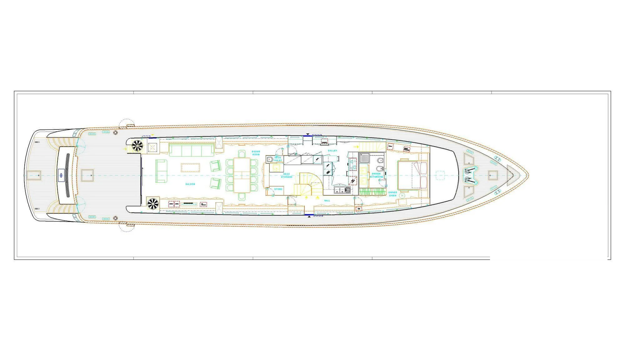 diagram aboard HELIOS Yacht for Charter