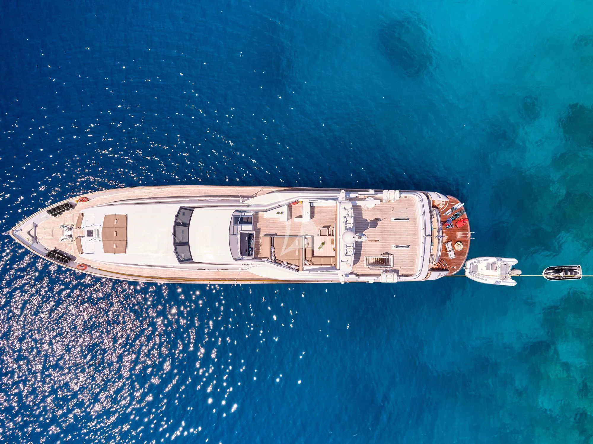 a space ship in the water aboard HELIOS Yacht for Charter