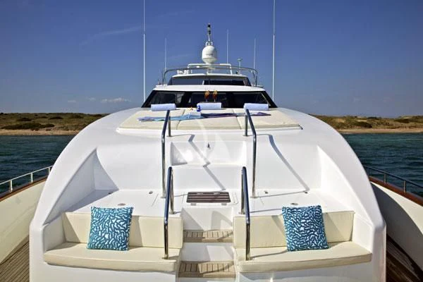 a boat on the water aboard HELIOS Yacht for Charter