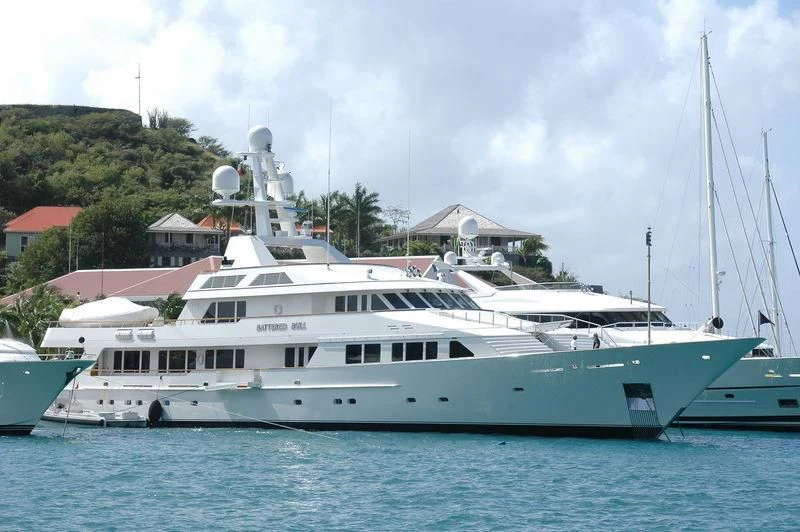 a white yacht in the water aboard MARIA Yacht for Sale