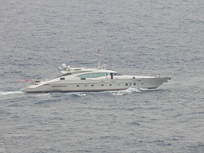 a boat in the water aboard ESCAPE Yacht for Sale