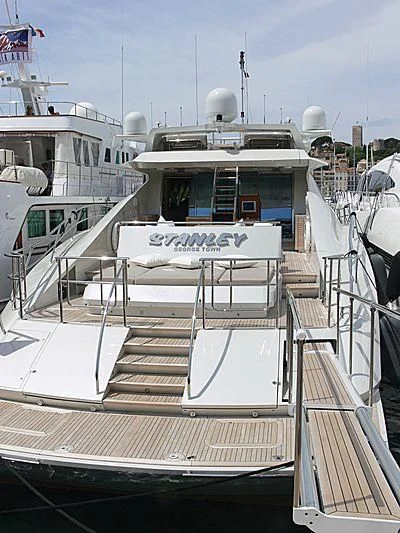 a boat on the water aboard ESCAPE Yacht for Sale