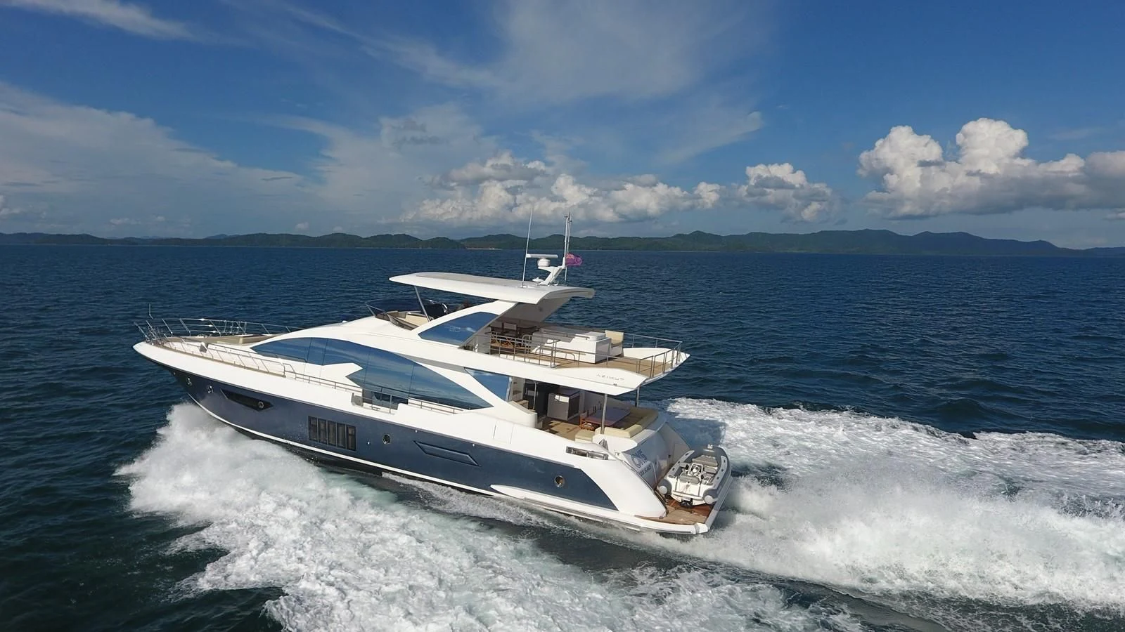 a boat on the water aboard SOLACE NT Yacht for Sale