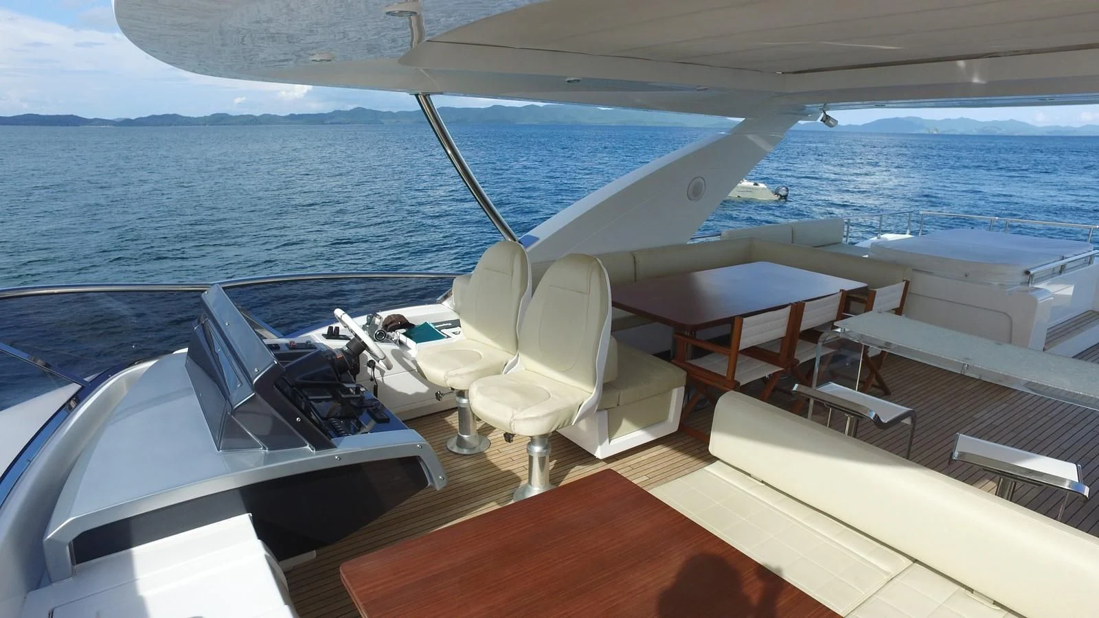 a boat on the water aboard SOLACE NT Yacht for Sale