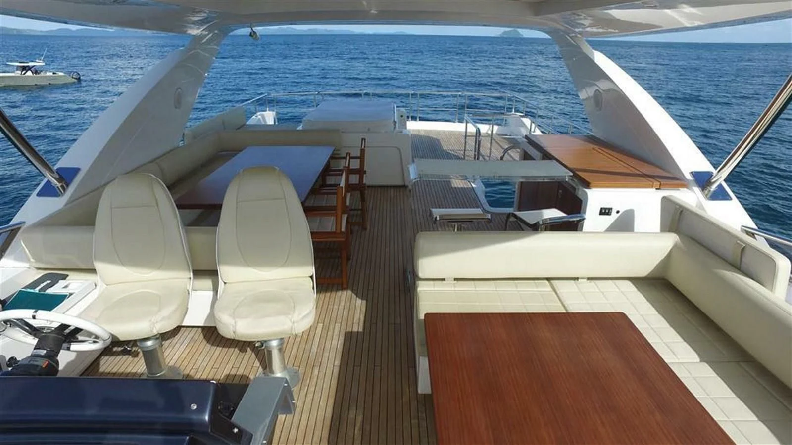 a boat on the water aboard SOLACE NT Yacht for Sale