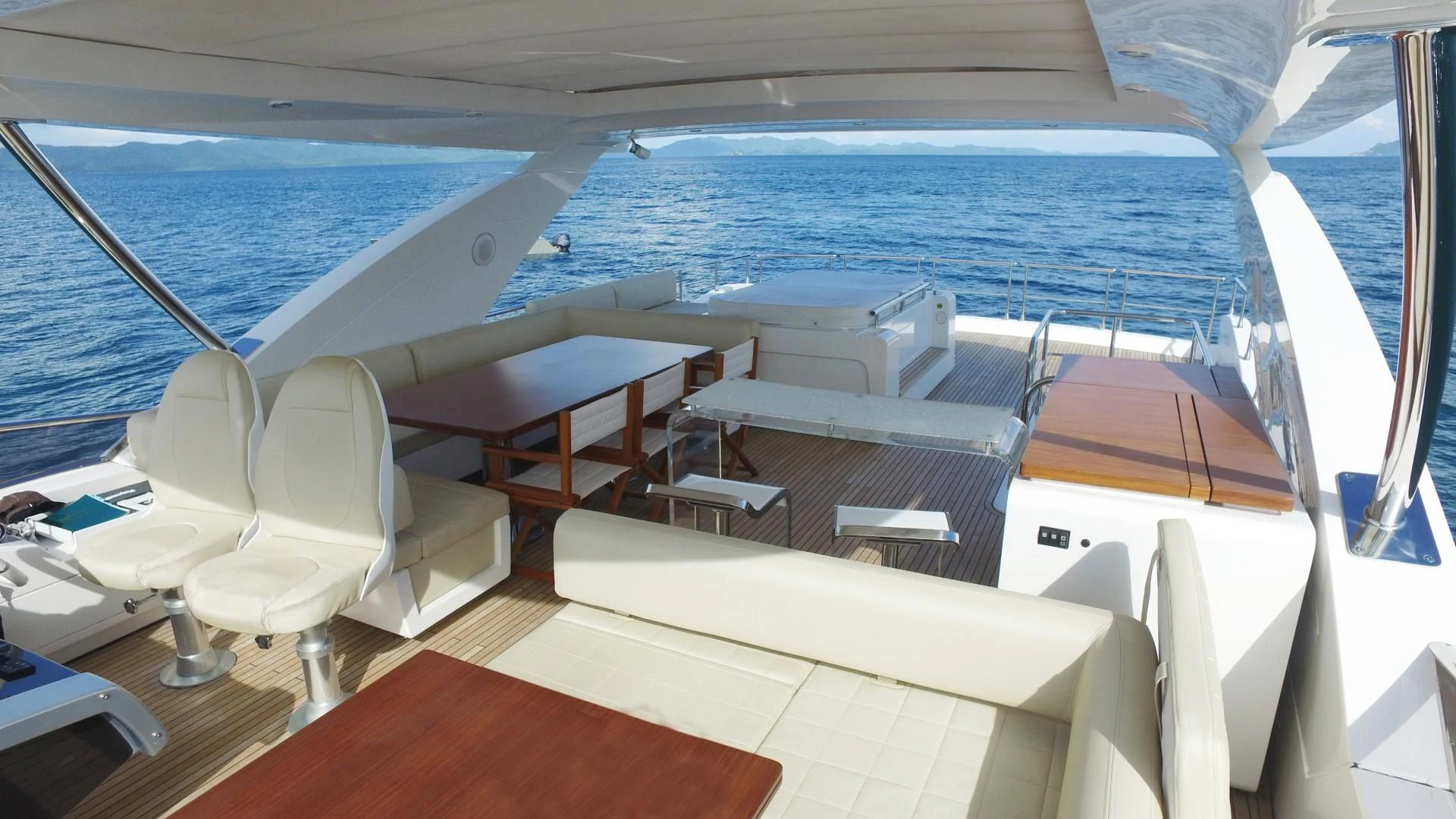 a boat on the water aboard SOLACE NT Yacht for Sale