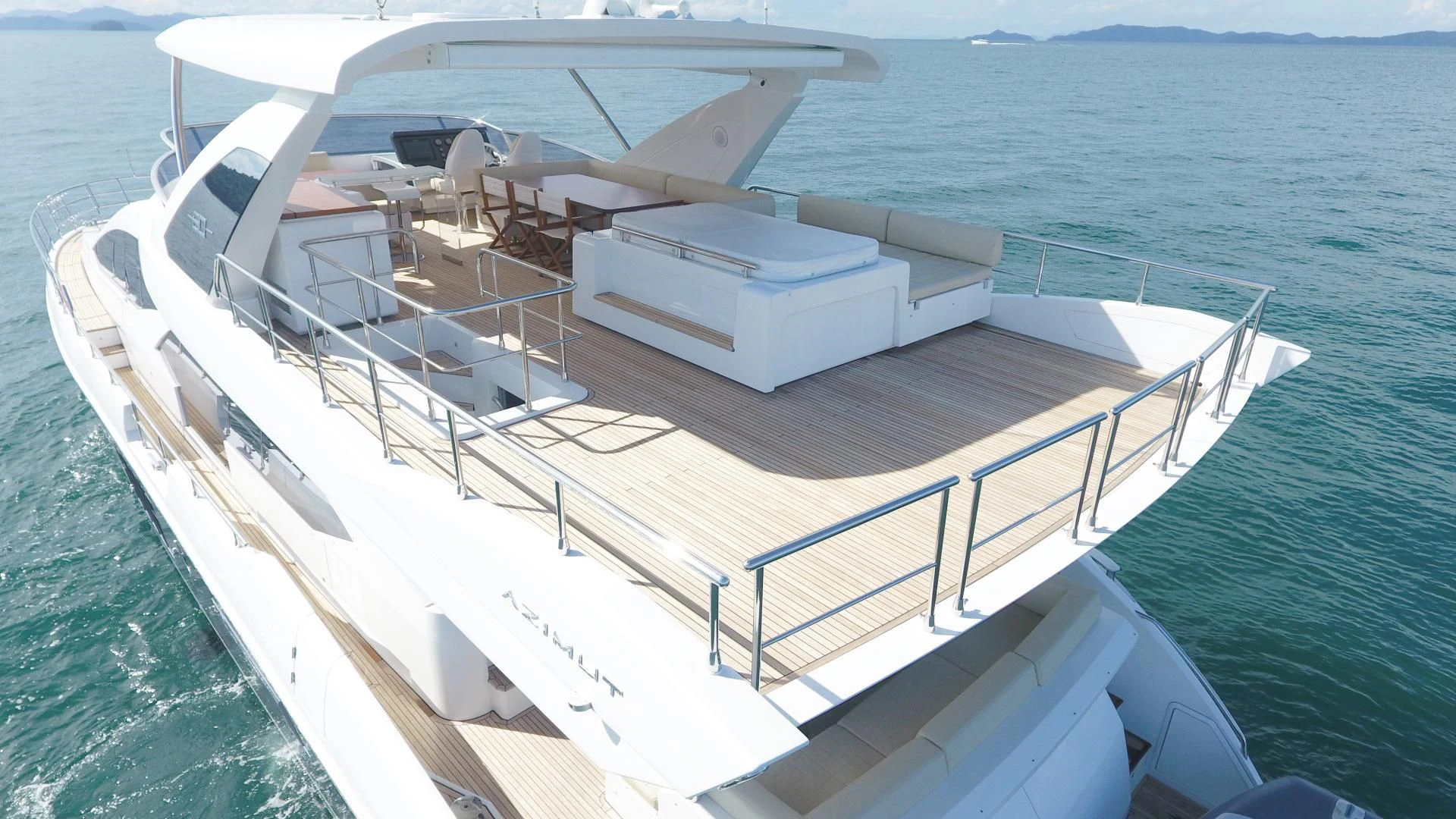 a boat on the water aboard SOLACE NT Yacht for Sale