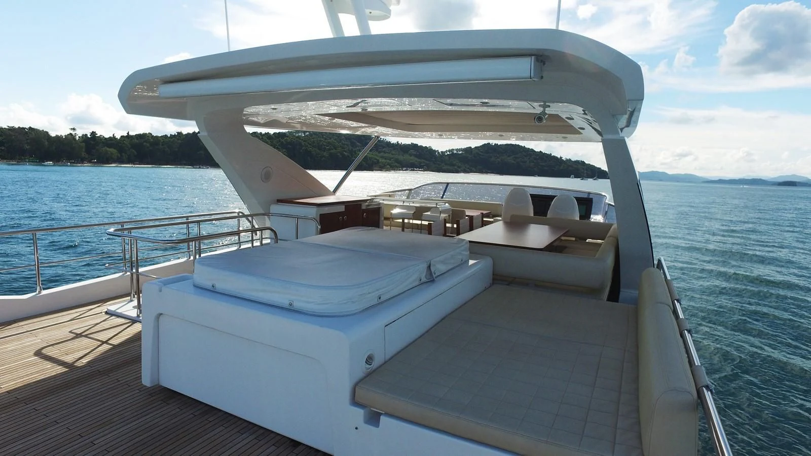 a boat on the water aboard SOLACE NT Yacht for Sale
