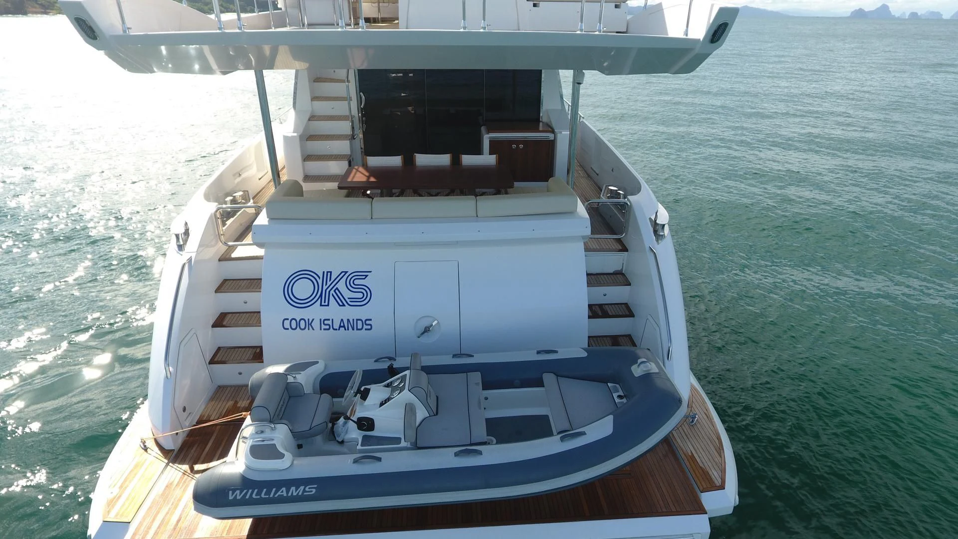 a boat on the water aboard SOLACE NT Yacht for Sale