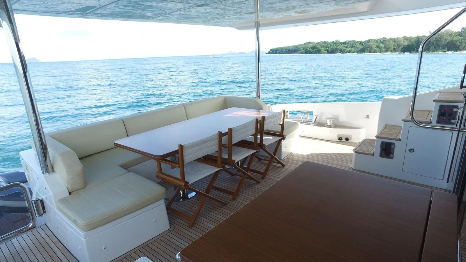 a boat on the water aboard SOLACE NT Yacht for Sale