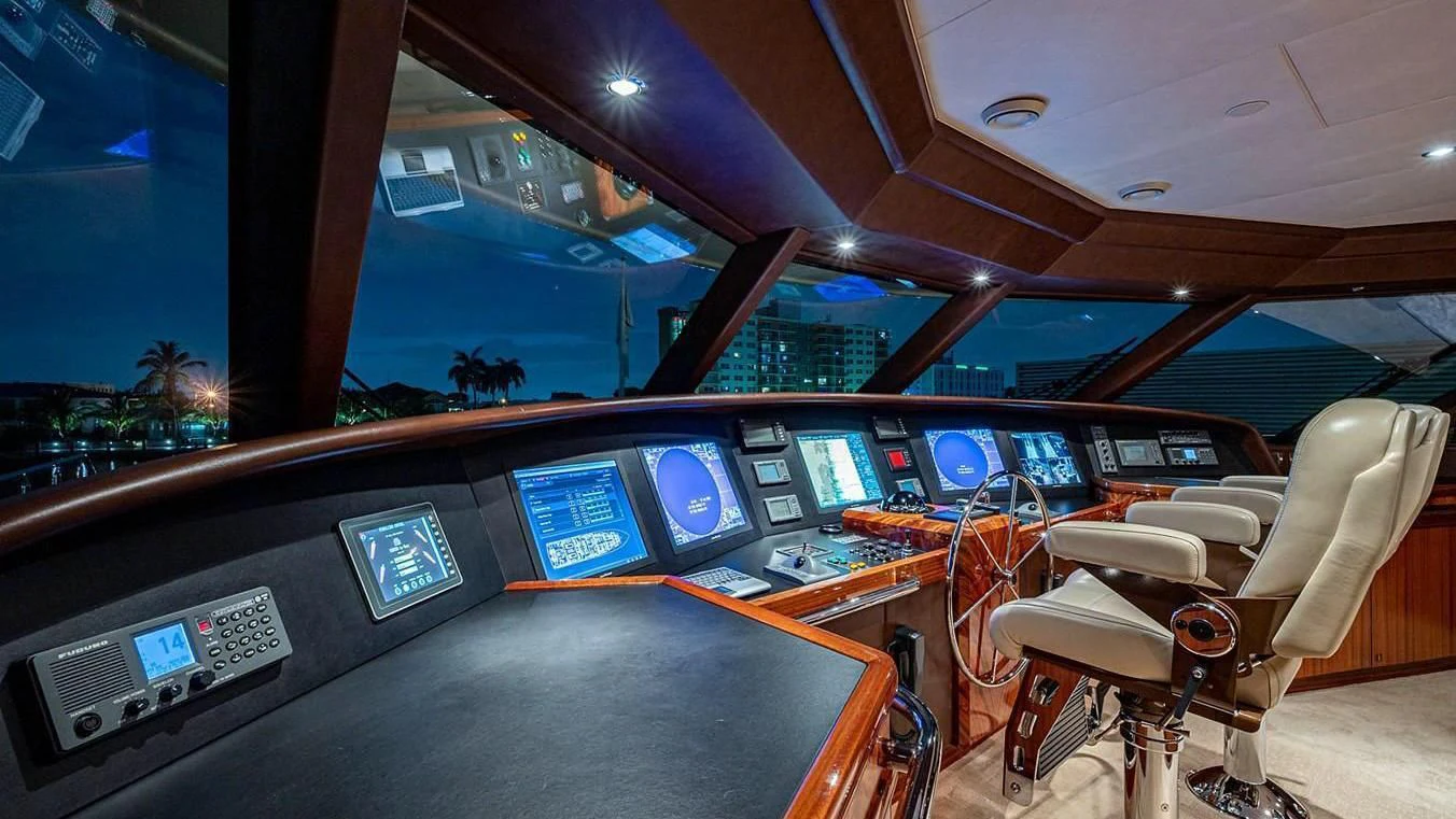 a room with many computers aboard NIGHT HOWL Yacht for Sale