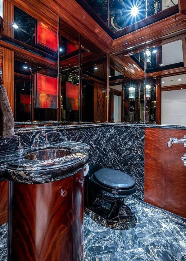 a bar with a stool aboard NIGHT HOWL Yacht for Sale
