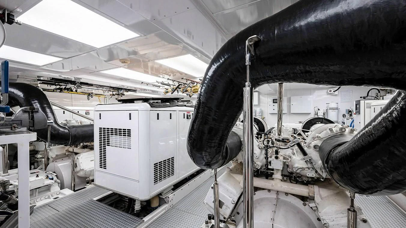 a machine with a large pipe aboard NIGHT HOWL Yacht for Sale