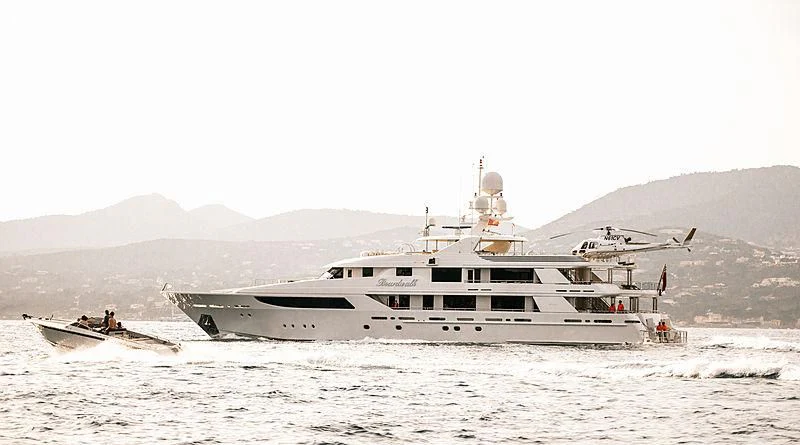 a boat on the water aboard NIGHT HOWL Yacht for Sale