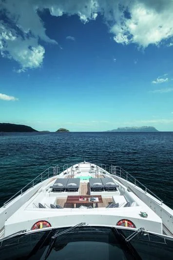 a boat on the water aboard WILLOW Yacht for Charter