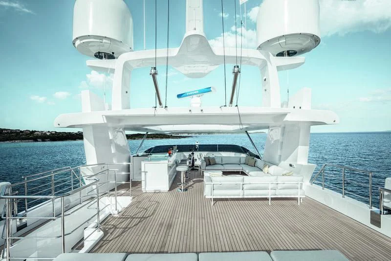 a boat on the water aboard WILLOW Yacht for Charter
