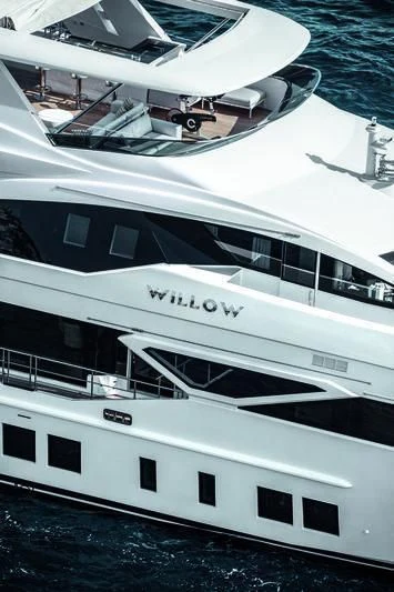 a boat on the water aboard WILLOW Yacht for Charter