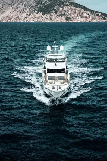 a boat on the water aboard WILLOW Yacht for Charter