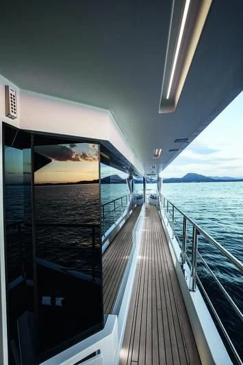 a boat on the water aboard WILLOW Yacht for Charter