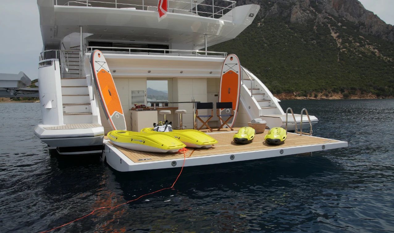 a boat on the water aboard WILLOW Yacht for Charter