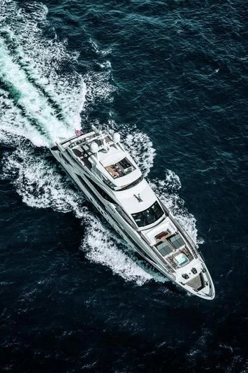 a boat on the water aboard WILLOW Yacht for Charter