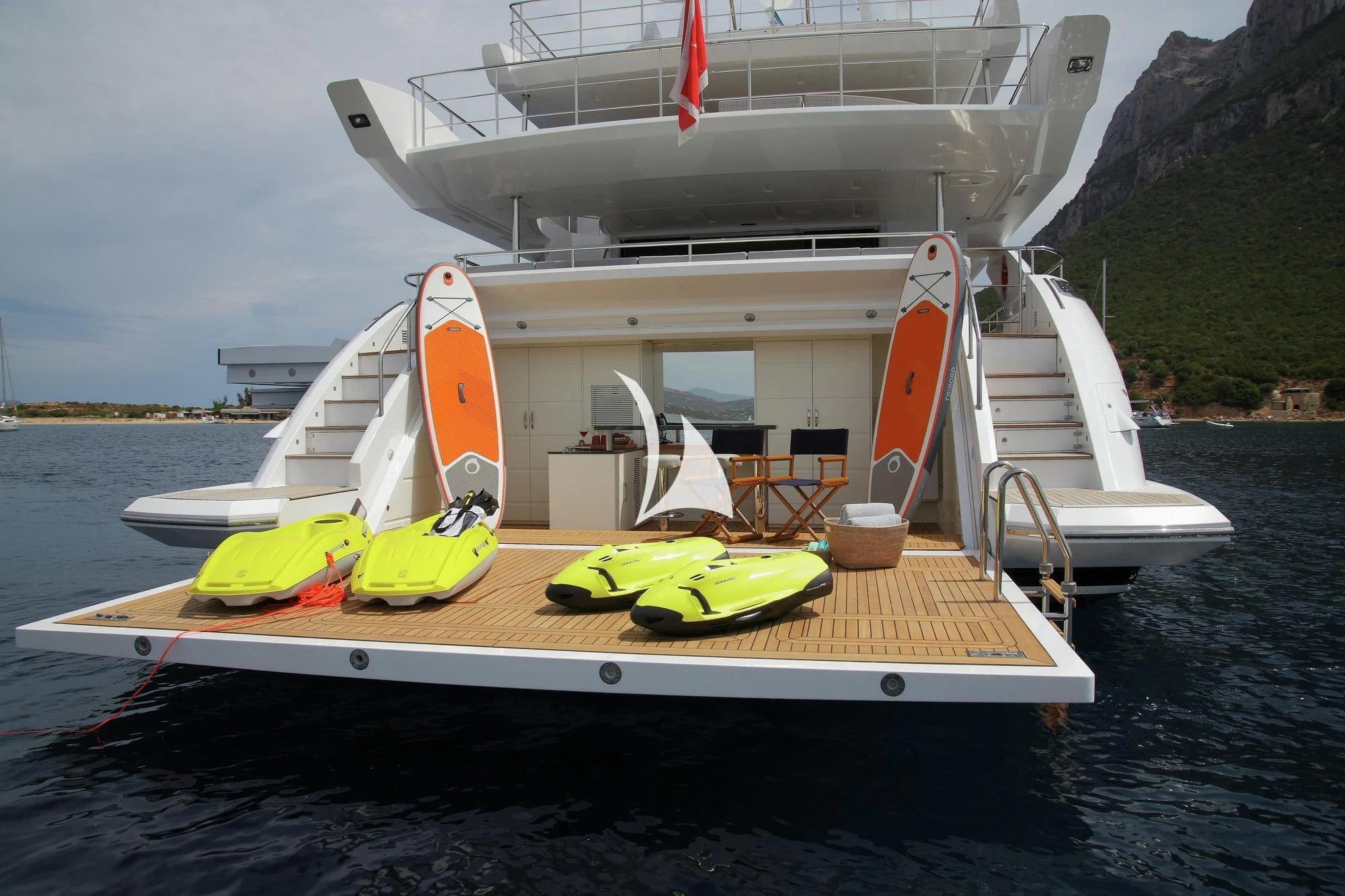 a boat on the water aboard WILLOW Yacht for Charter