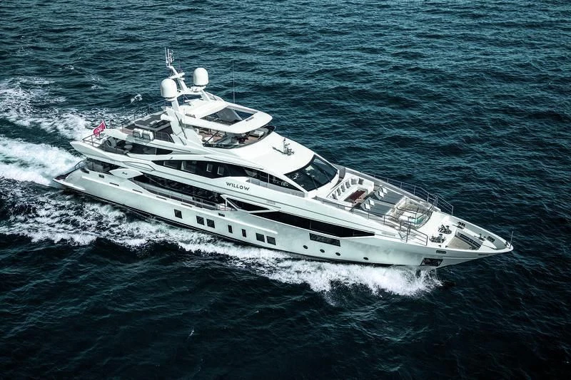a ship in the water aboard WILLOW Yacht for Charter