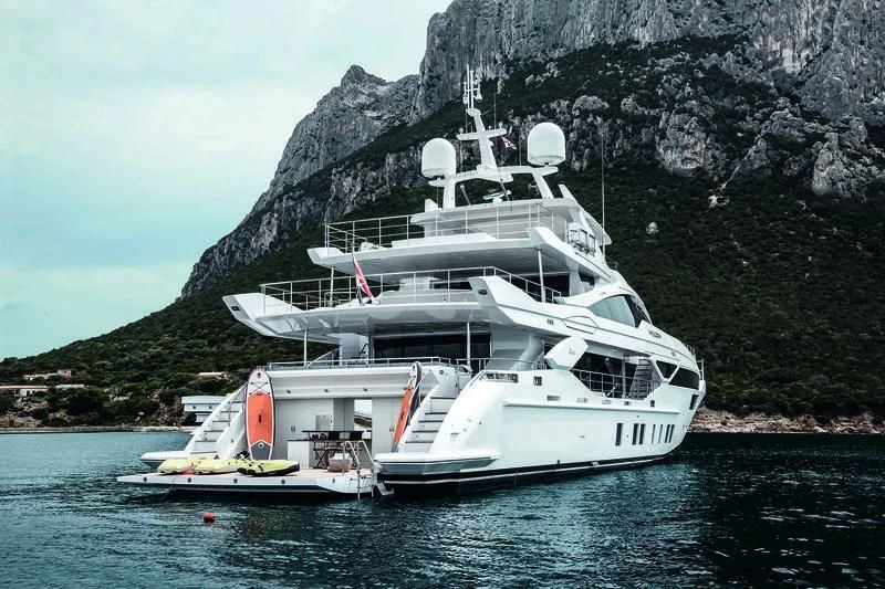 a boat on the water aboard WILLOW Yacht for Charter