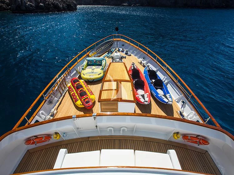 a boat on the water aboard HEAVENLY DAZE Yacht for Sale