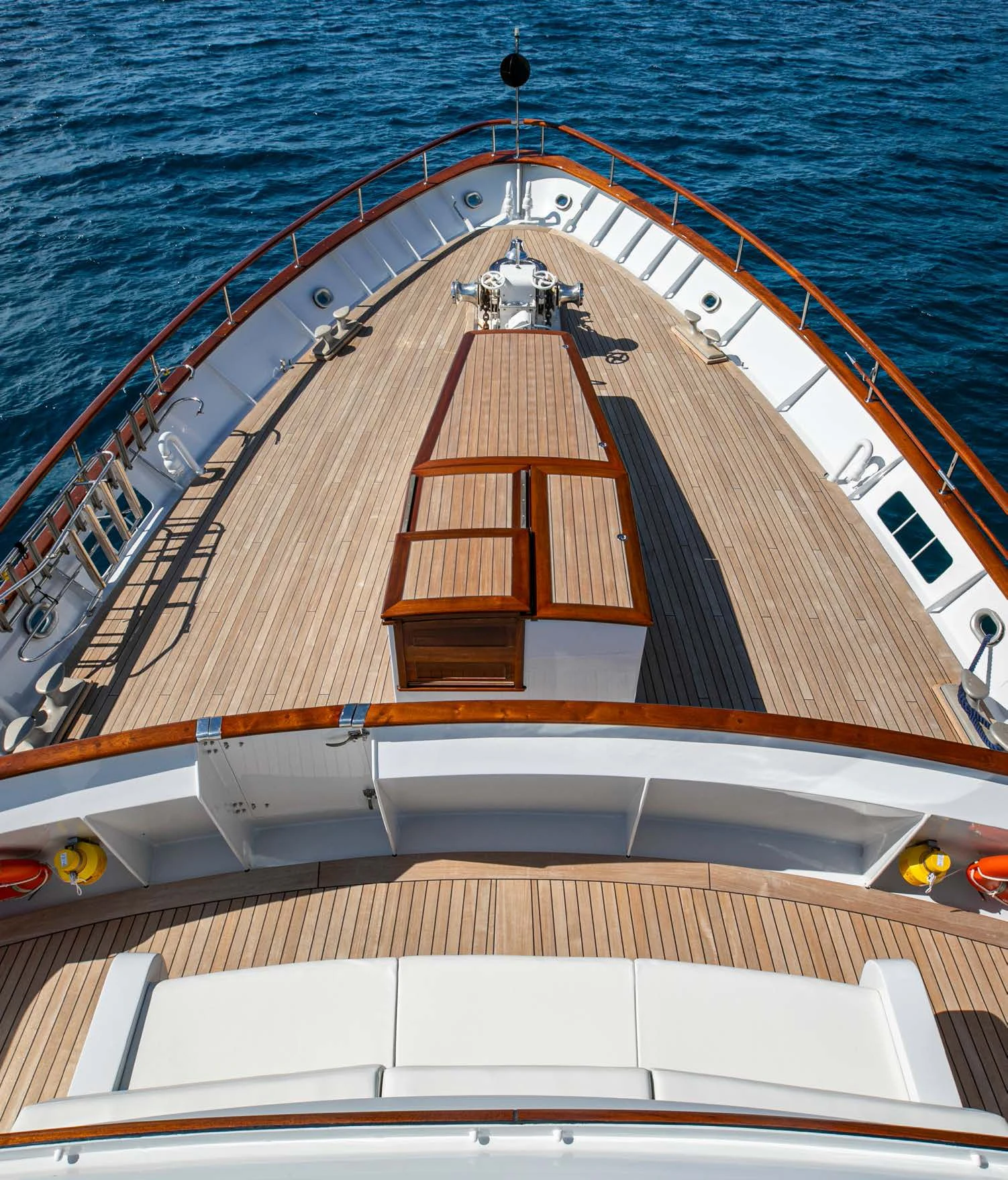 a large wooden boat on the water aboard HEAVENLY DAZE Yacht for Sale
