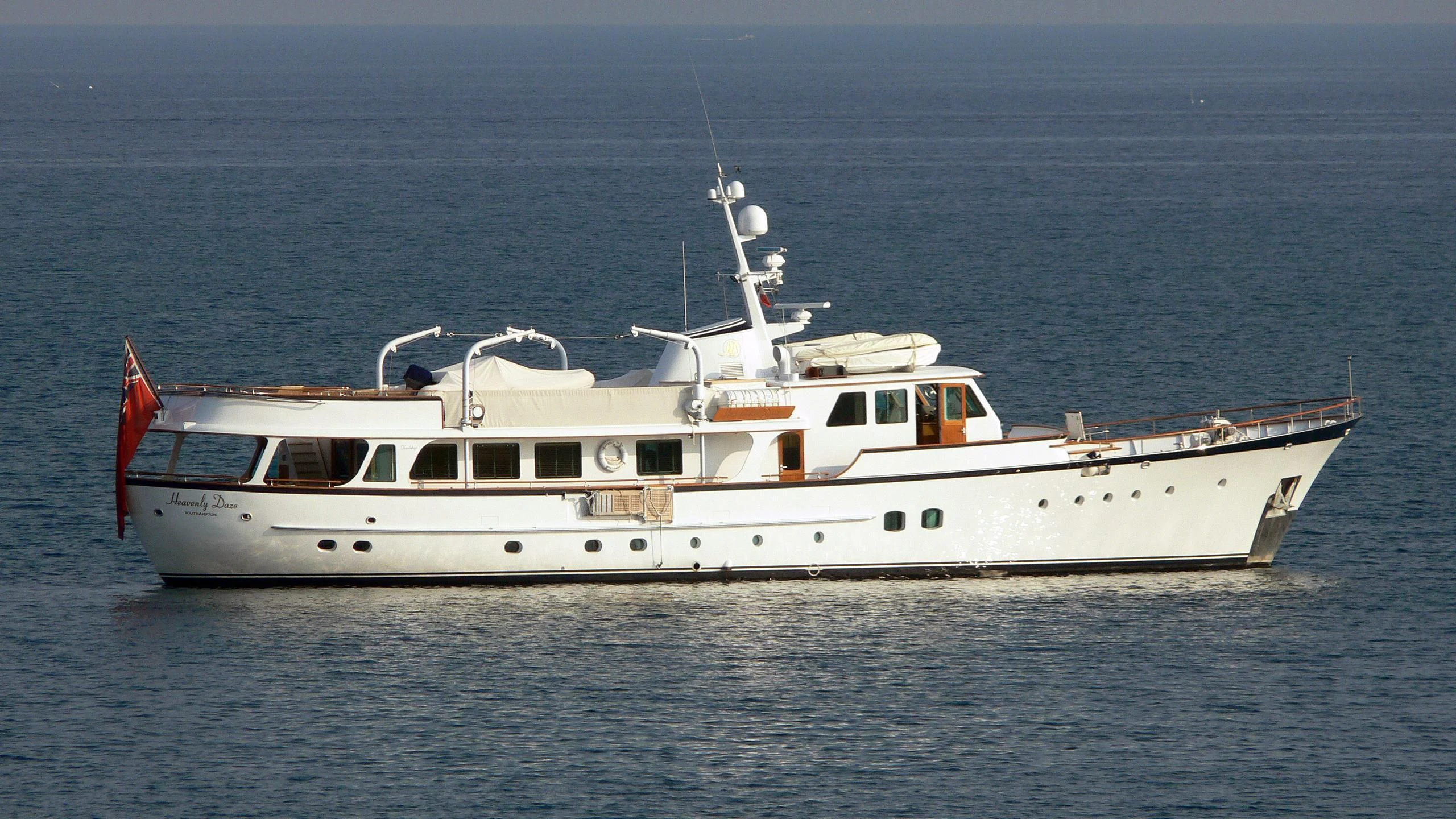 a boat in the water aboard HEAVENLY DAZE Yacht for Sale