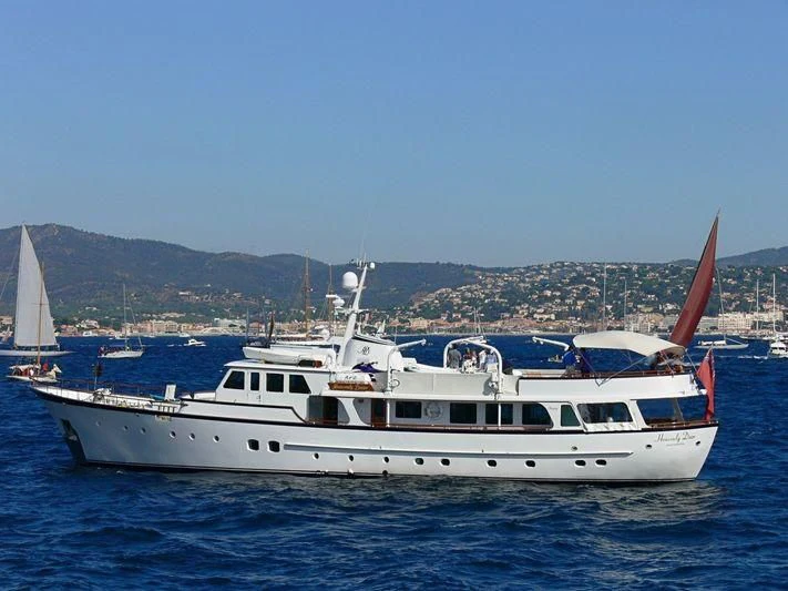 a boat in the water aboard HEAVENLY DAZE Yacht for Sale