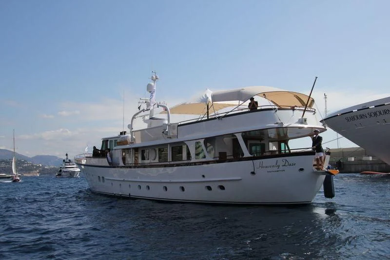 a boat in the water aboard HEAVENLY DAZE Yacht for Sale