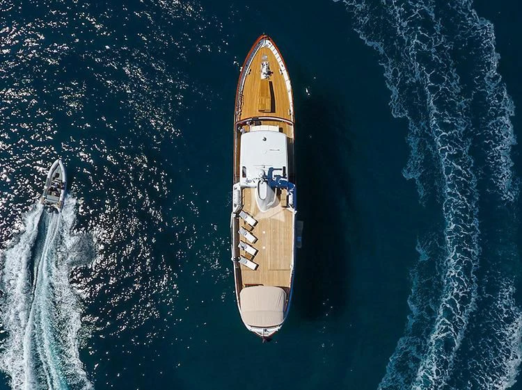 a boat in the water aboard HEAVENLY DAZE Yacht for Sale