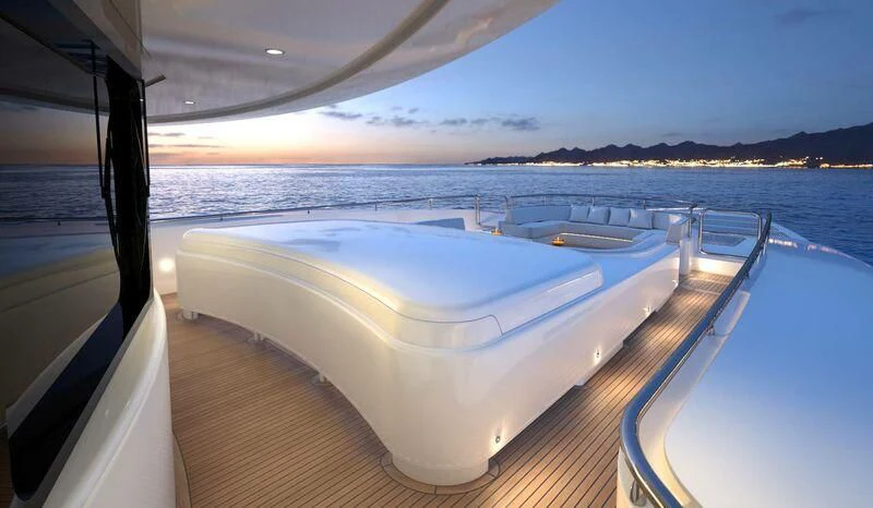 a boat on a body of water aboard INGOT Yacht for Sale