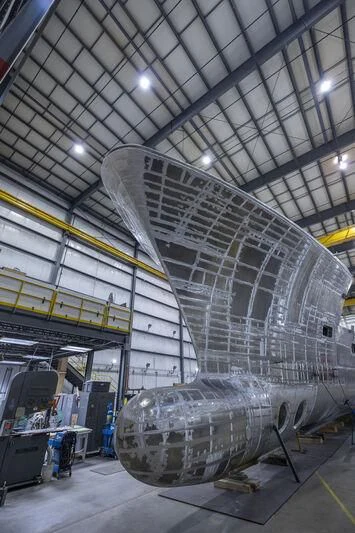 a large metal factory aboard INGOT Yacht for Sale