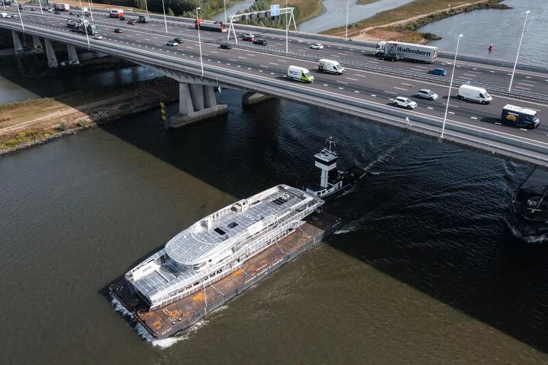 a ship on the water aboard INGOT Yacht for Sale
