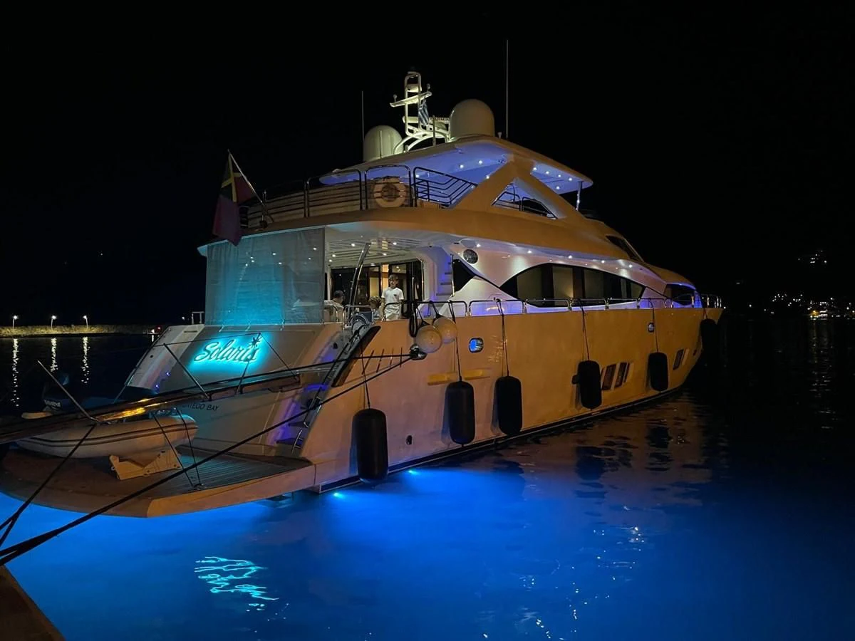 a boat on the water aboard SOLARIS Yacht for Sale