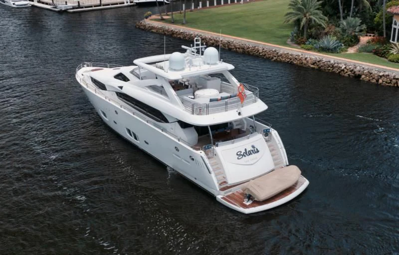 a boat on the water aboard SOLARIS Yacht for Sale