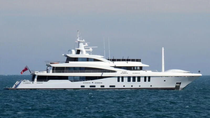 a large white boat in the water aboard MARSA Yacht for Sale
